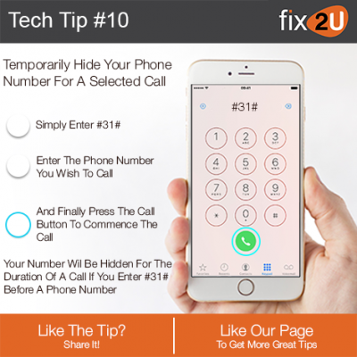 iPhone Tech Tip #10 - Make your phone number private . Brought to by fix2U - Australia Largest On-site Device Repair Service. iPhone Repair That Comes To You.