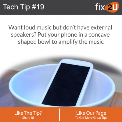 iPhone Tech Tip #19 - Amplify the sound from your phone. Brought to by fix2U - Australia Largest On-site Device Repair Service. iPhone Repair That Comes To You.